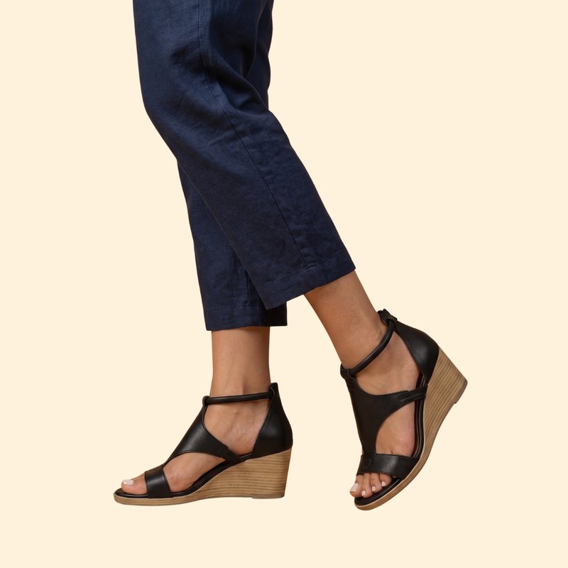 Women's Cushioned T-Strap Sandals