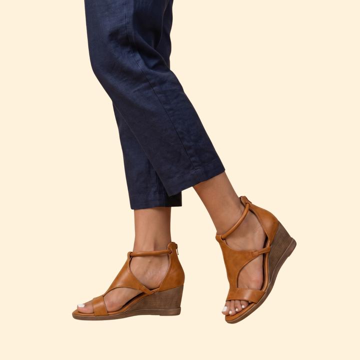 Women's Cushioned T-Strap Sandals