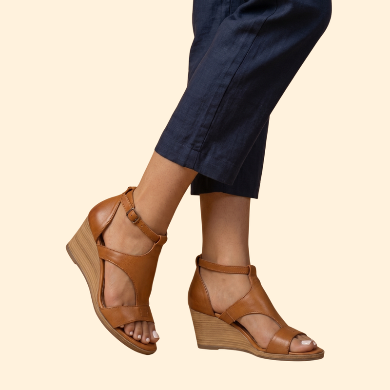 Women's Cushioned T-Strap Sandals