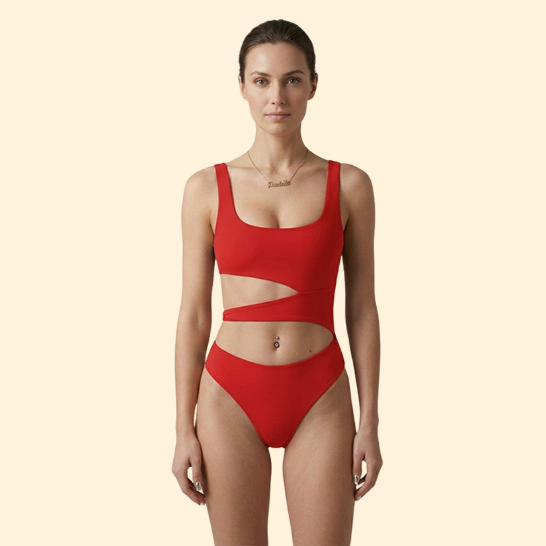 Women's Cut-Out Animal Print Bikini Set
