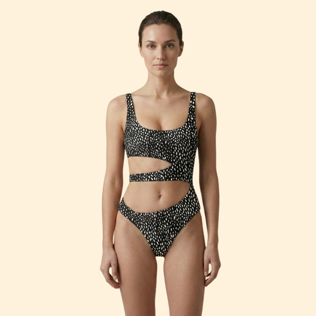 Women's Cut-Out Animal Print Bikini Set
