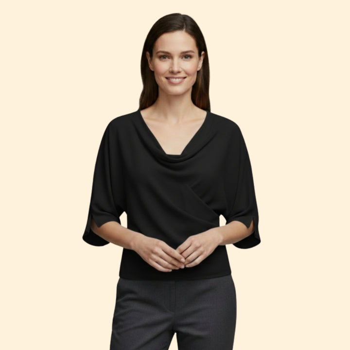 Women's Draped V-Neck Top