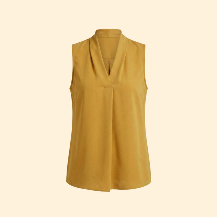 Women's Draped V-Neck Top