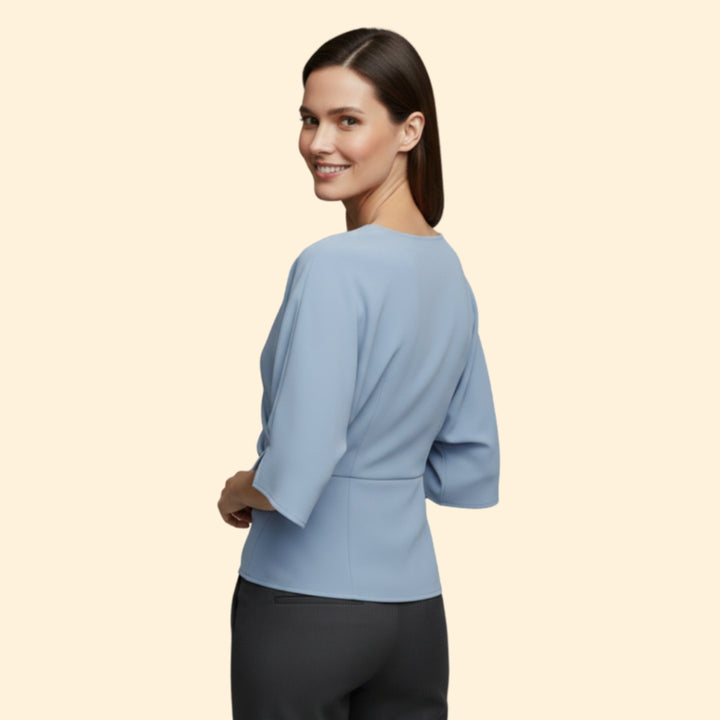 Women's Draped V-Neck Top