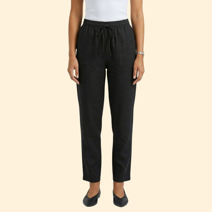 Women's Drawstring Linen Trousers