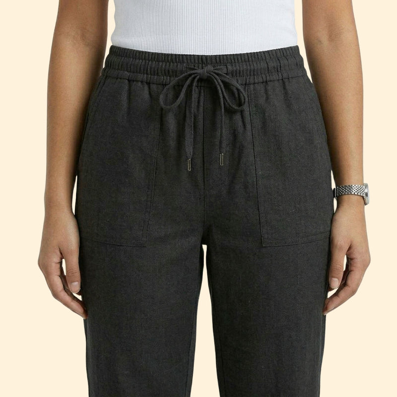Women's Drawstring Linen Trousers