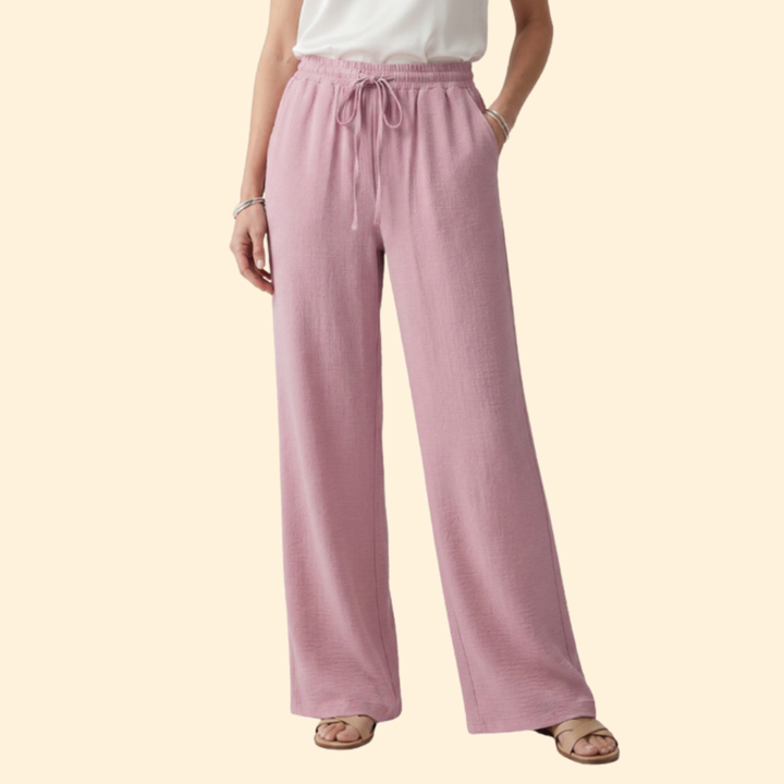 Women's Effortless Drawstring Palazzo Pants