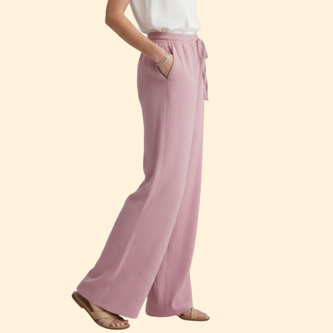 Women's Effortless Drawstring Palazzo Pants
