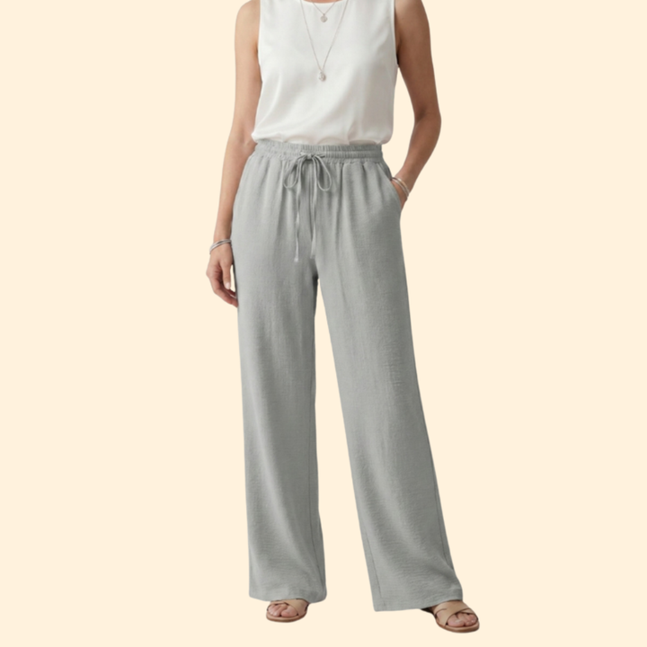 Women's Effortless Drawstring Palazzo Pants