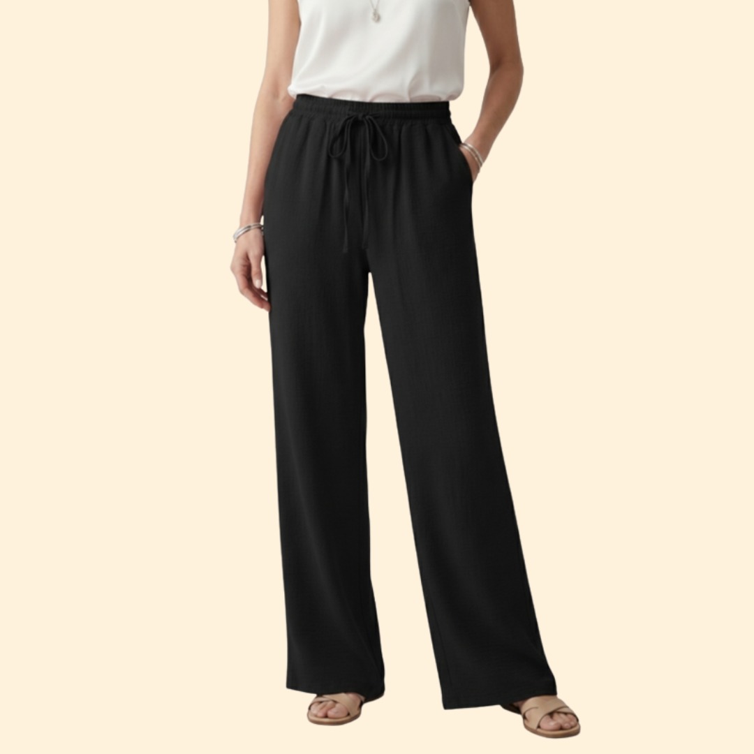 Women's Effortless Drawstring Palazzo Pants