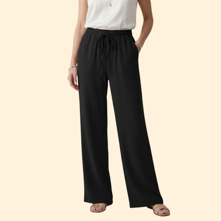 Women's Effortless Drawstring Palazzo Pants