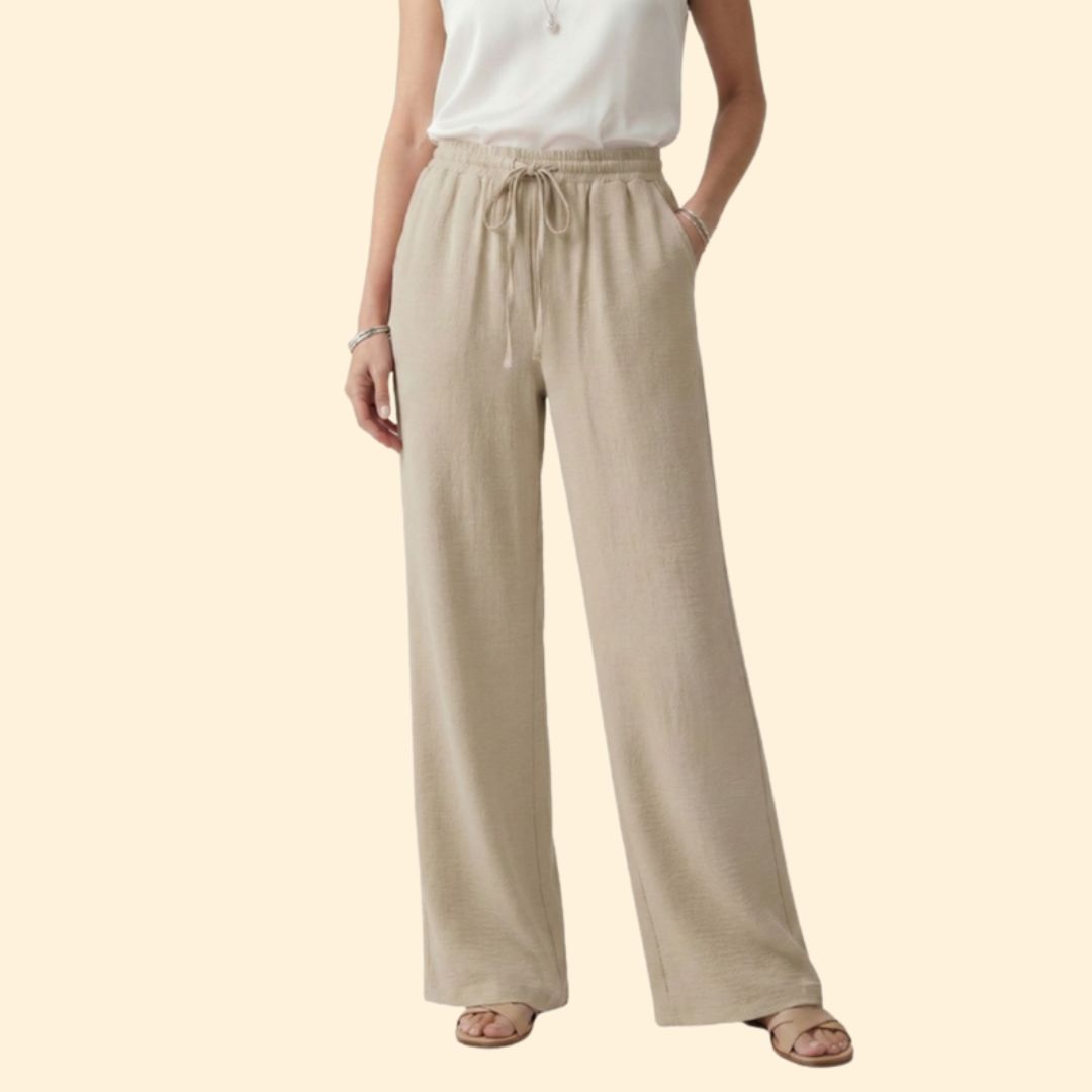 Women's Effortless Drawstring Palazzo Pants