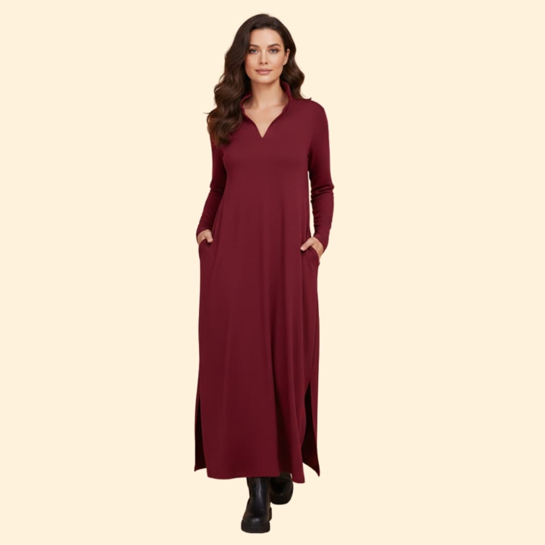 Women's Effortlessly Chic Long Loose-Fitting Dress