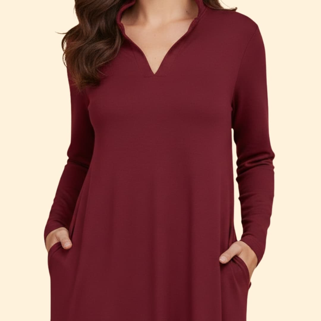 Women's Effortlessly Chic Long Loose-Fitting Dress