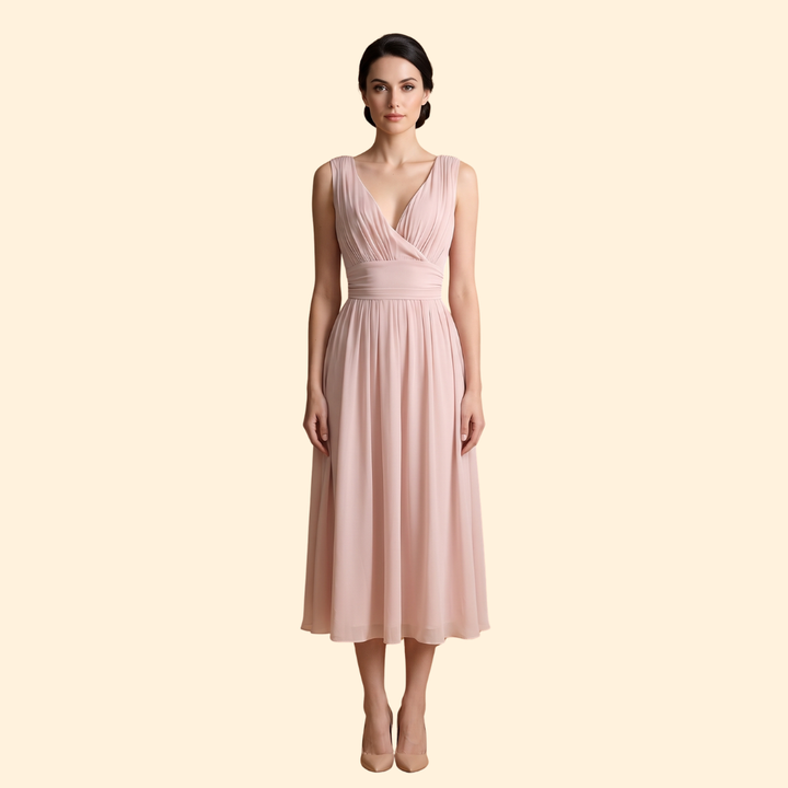 Women’s Elegant A-line V-neck Dress