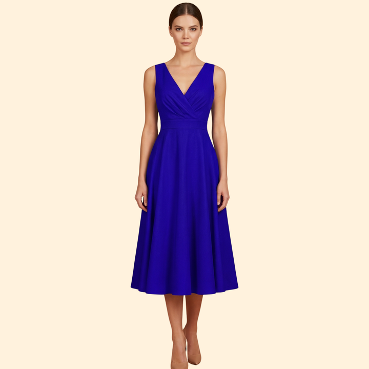 Women’s Elegant A-line V-neck Dress