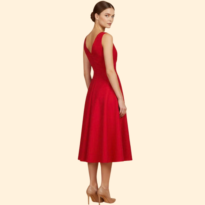 Women’s Elegant A-line V-neck Dress