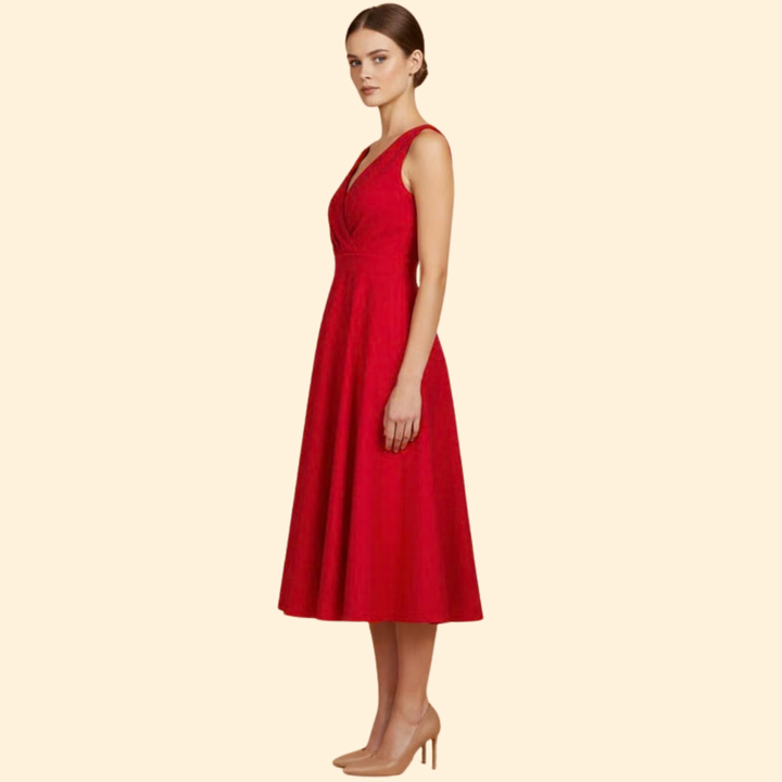 Women’s Elegant A-line V-neck Dress
