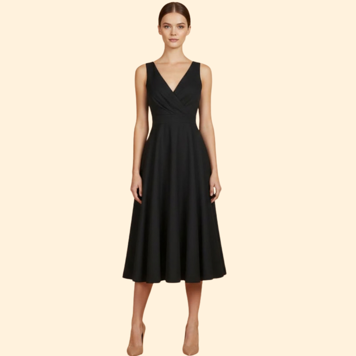 Women’s Elegant A-line V-neck Dress