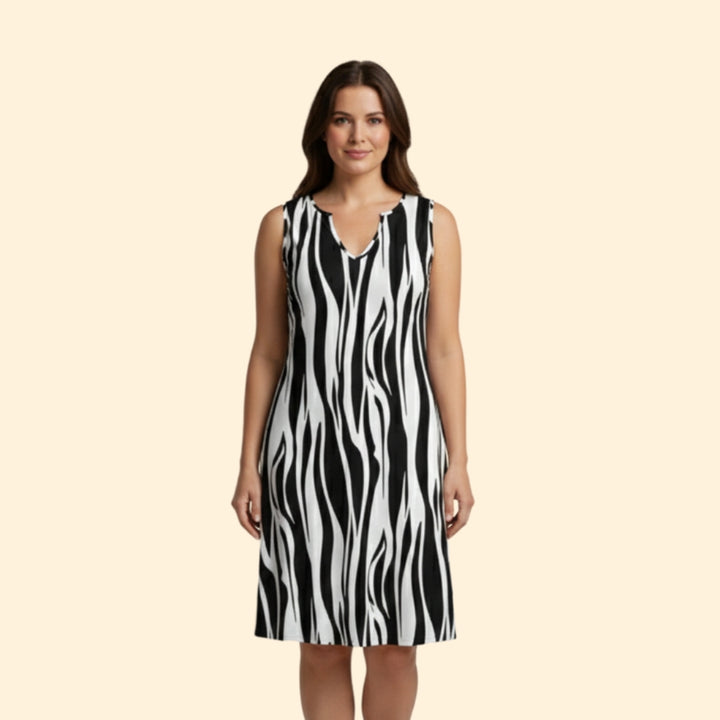 Women's Elegant Abstract Print Dress