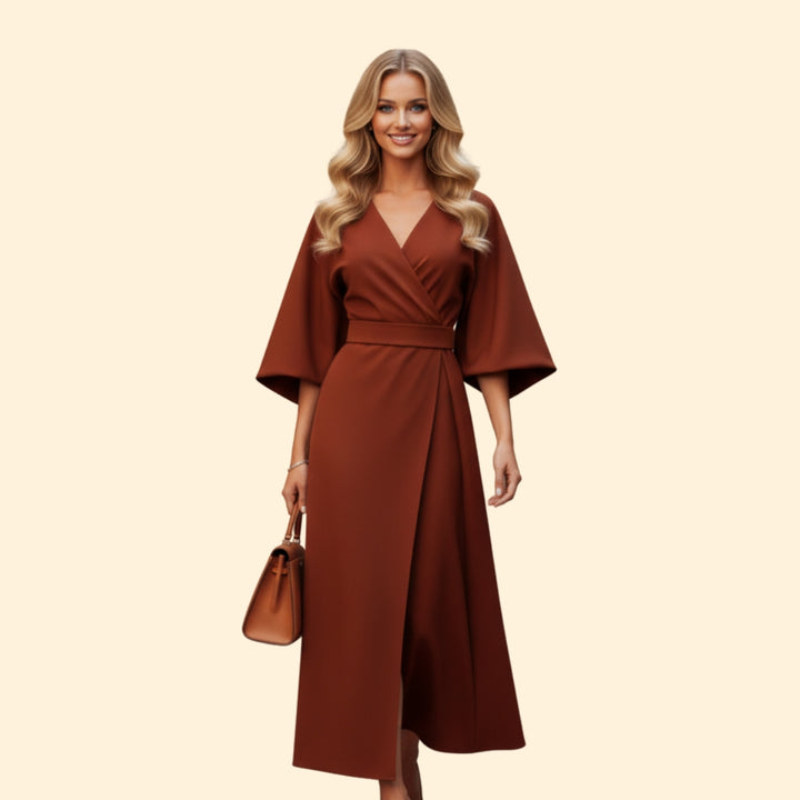 Women's Elegant Balloon Sleeve Dress