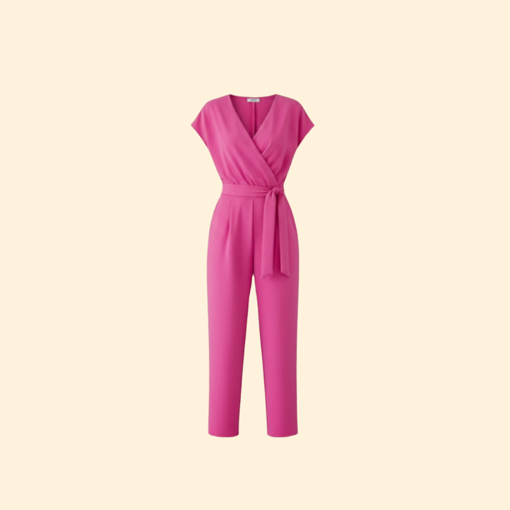 Women's Elegant Belted Jumpsuit