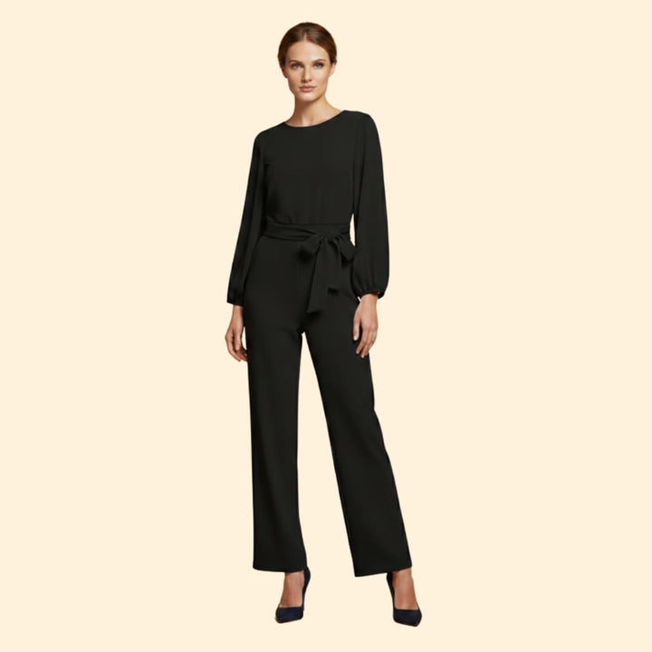 Women's Elegant Belted Jumpsuit
