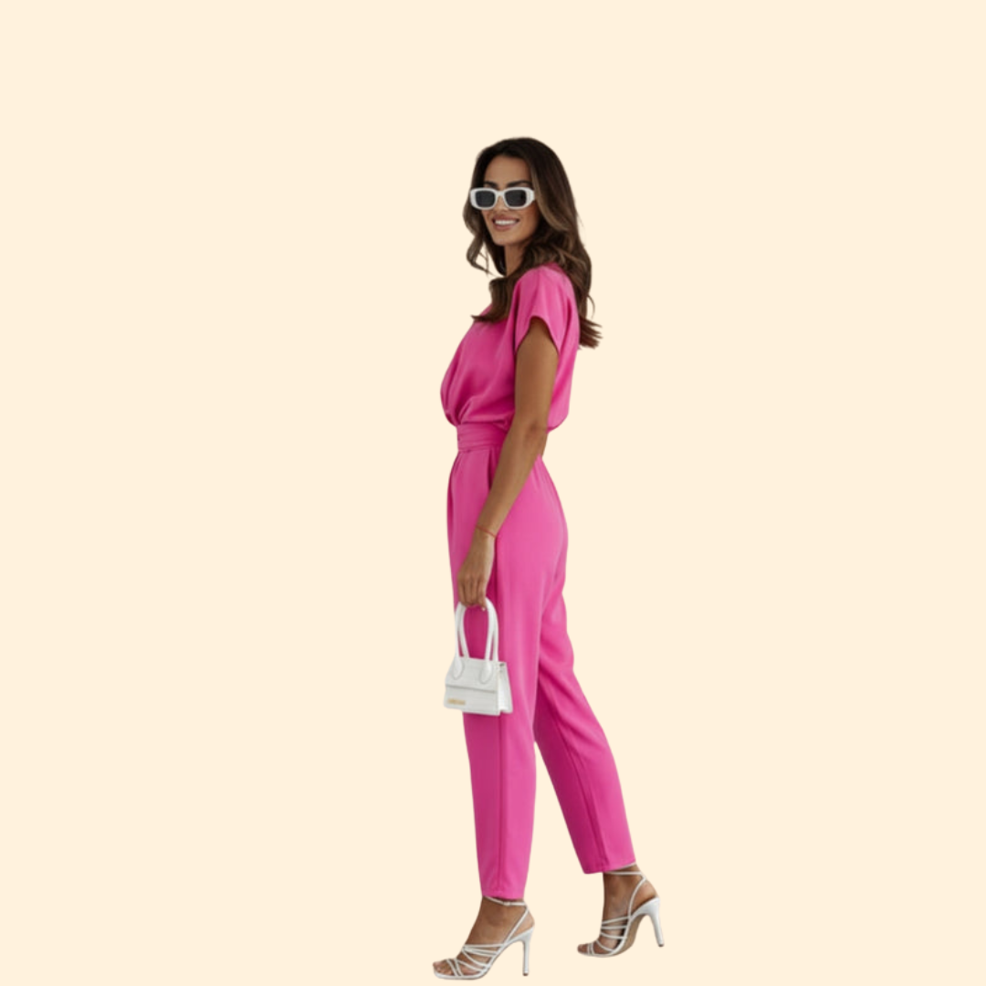 Women's Elegant Belted Jumpsuit