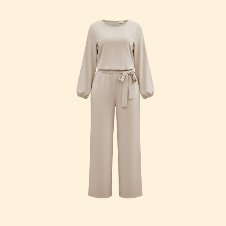 Women's Elegant Belted Jumpsuit