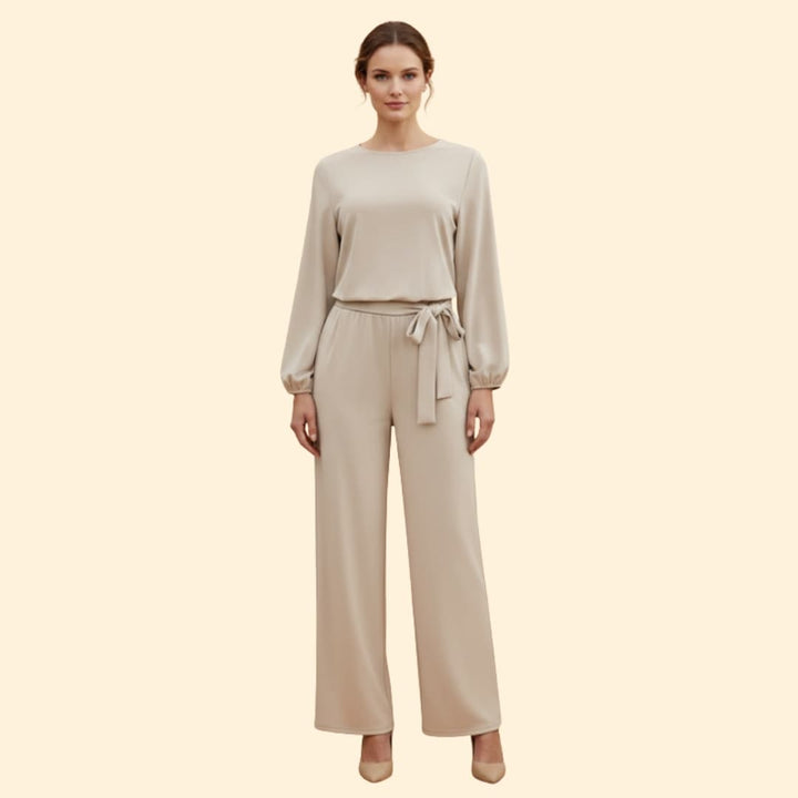 Women's Elegant Belted Jumpsuit