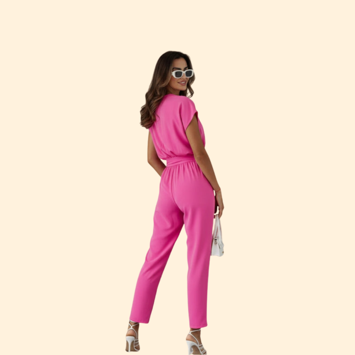 Women's Elegant Belted Jumpsuit