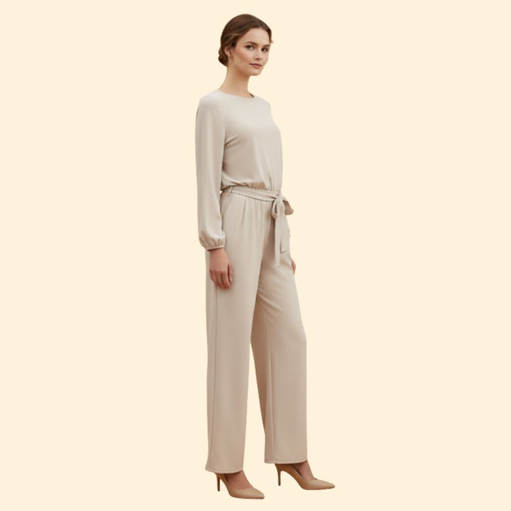 Women's Elegant Belted Jumpsuit
