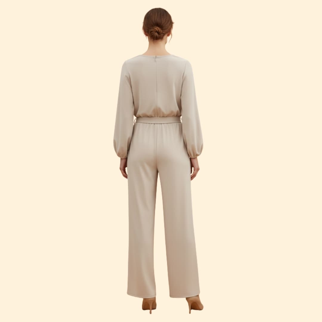 Women's Elegant Belted Jumpsuit