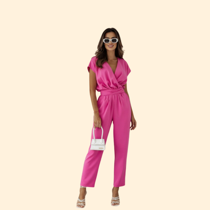 Women's Elegant Belted Jumpsuit