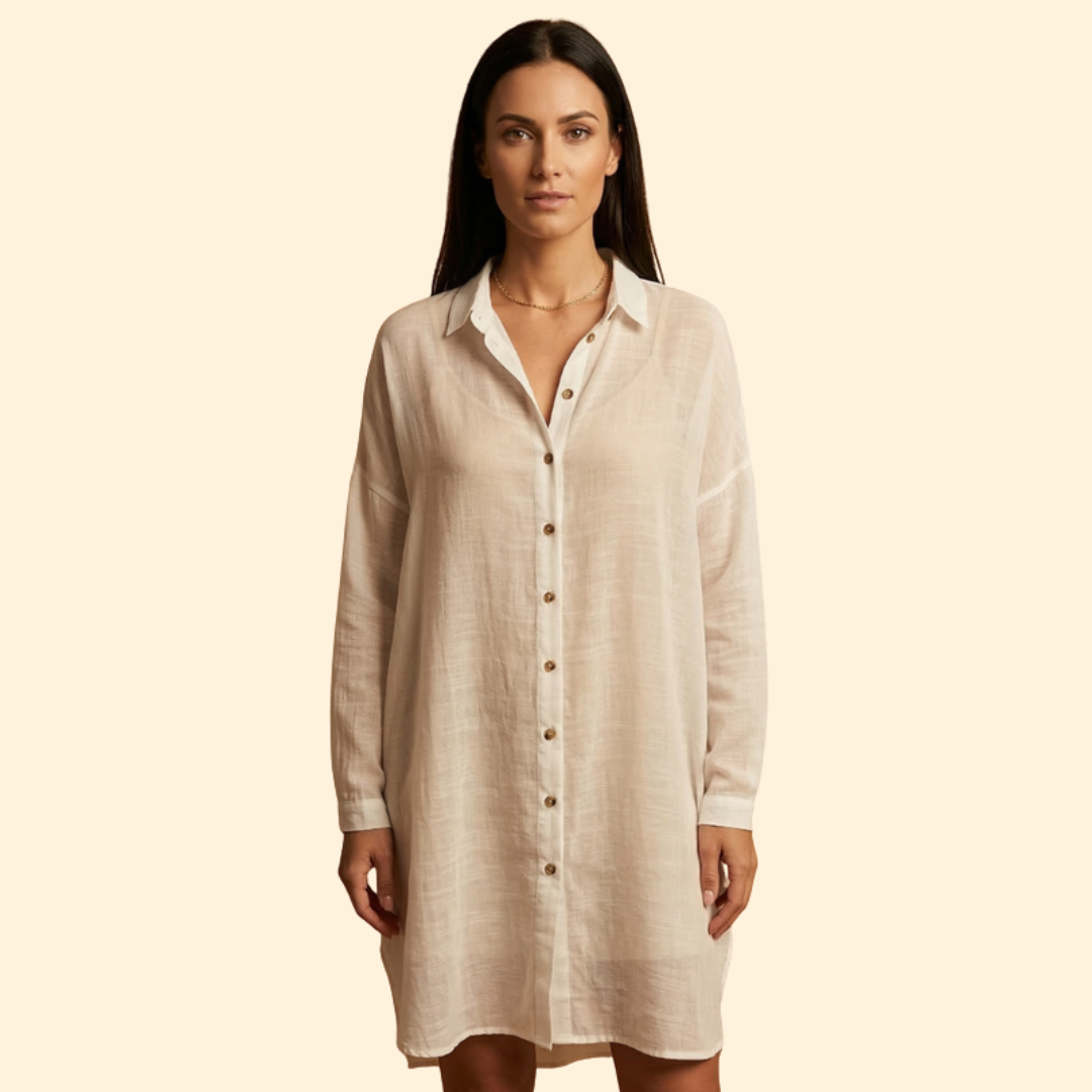 Women's Elegant Button-Down Cover-Up