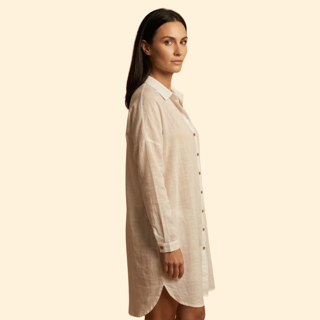 Women's Elegant Button-Down Cover-Up