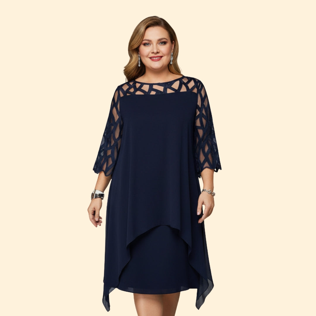 Women's Elegant Chiffon Overlay Dress