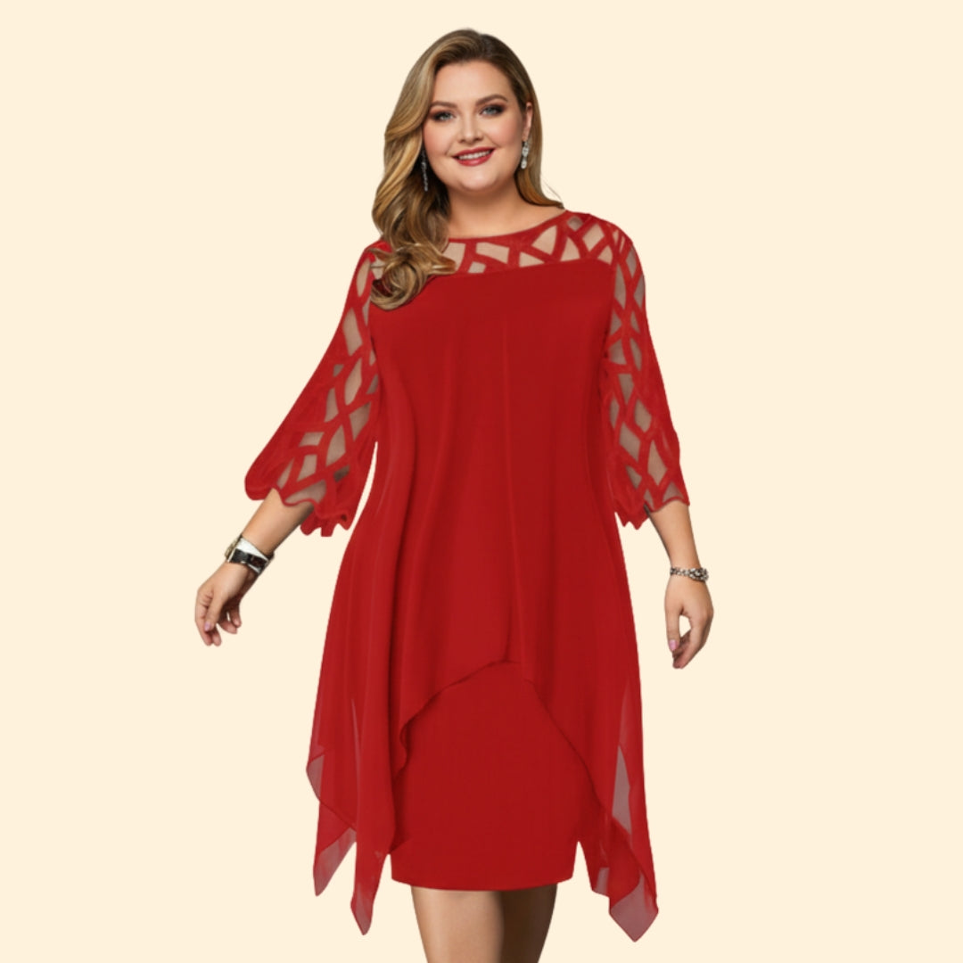 Women's Elegant Chiffon Overlay Dress