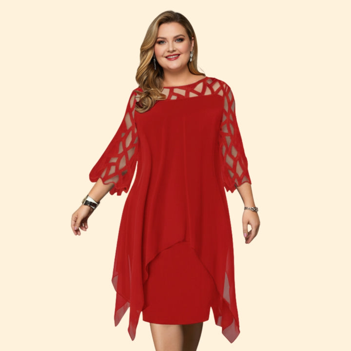 Women's Elegant Chiffon Overlay Dress