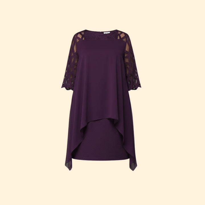 Women's Elegant Chiffon Overlay Dress