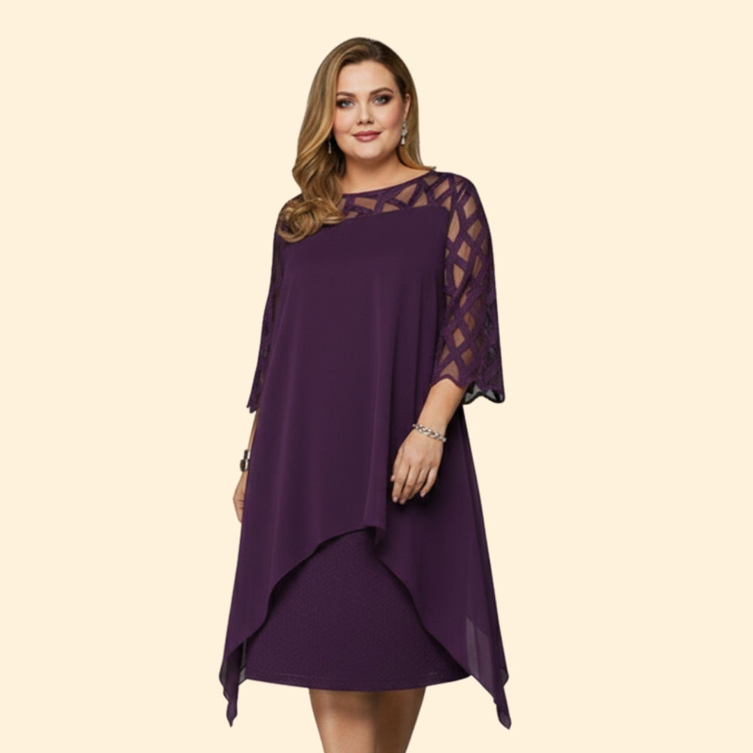 Women's Elegant Chiffon Overlay Dress
