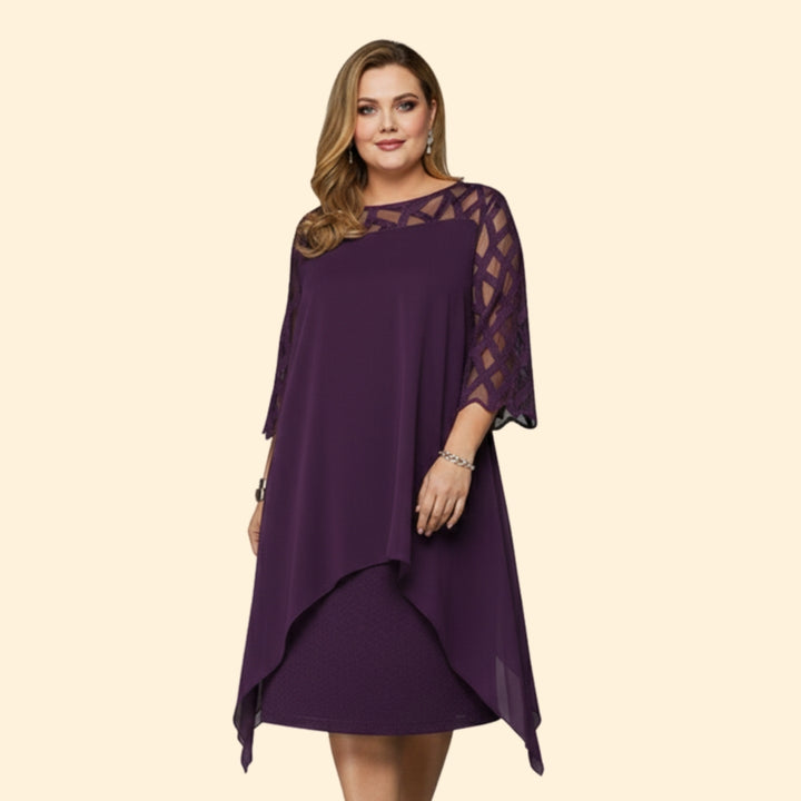 Women's Elegant Chiffon Overlay Dress