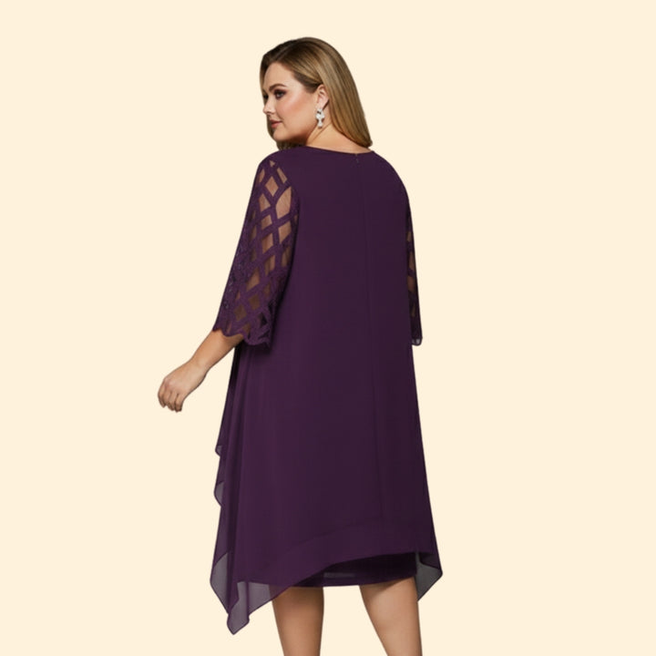 Women's Elegant Chiffon Overlay Dress