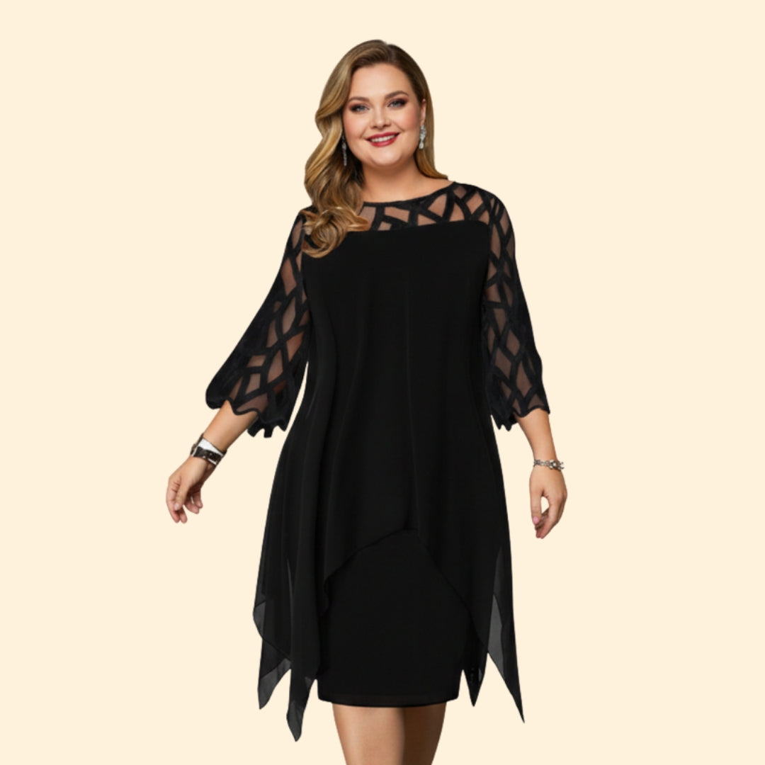 Women's Elegant Chiffon Overlay Dress