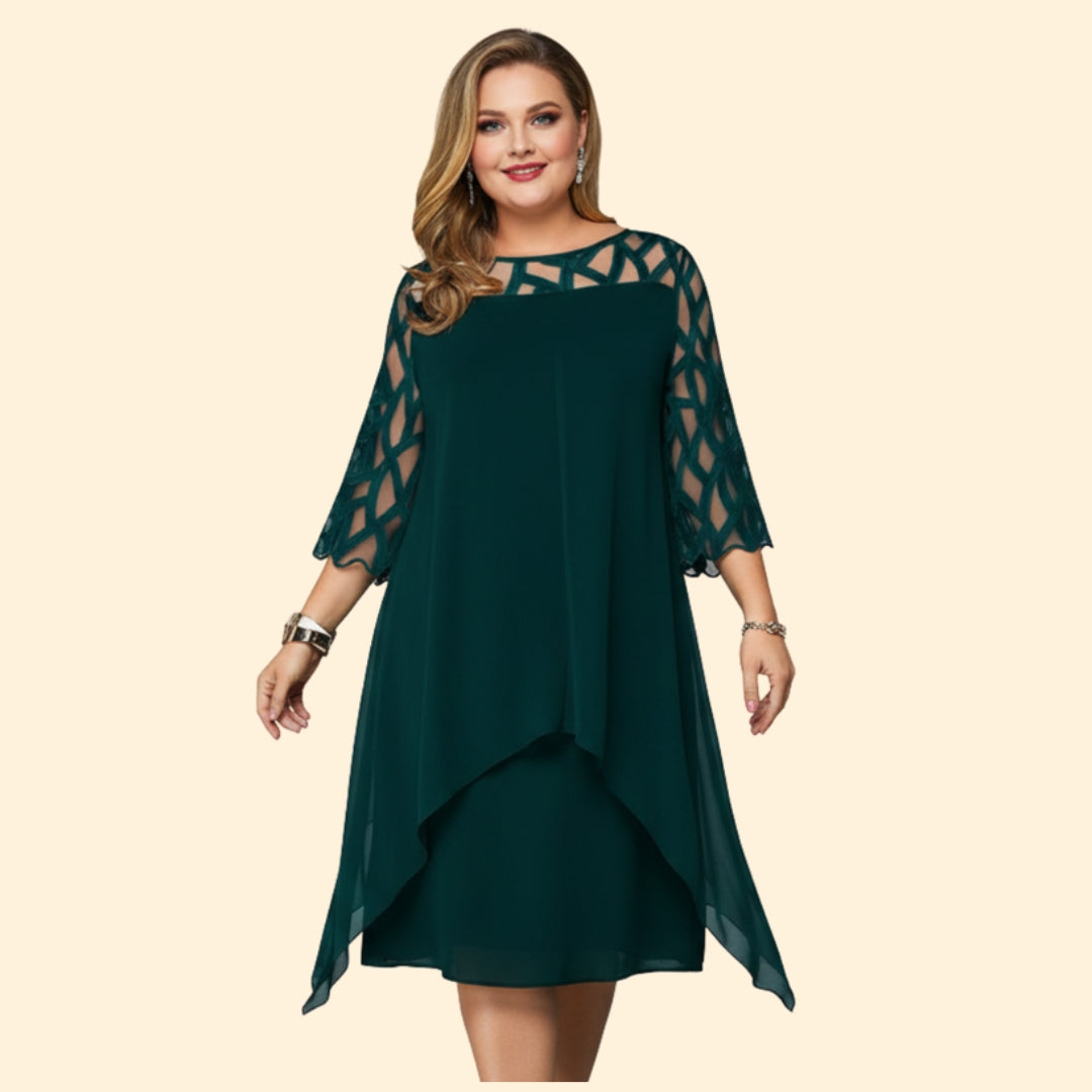 Women's Elegant Chiffon Overlay Dress
