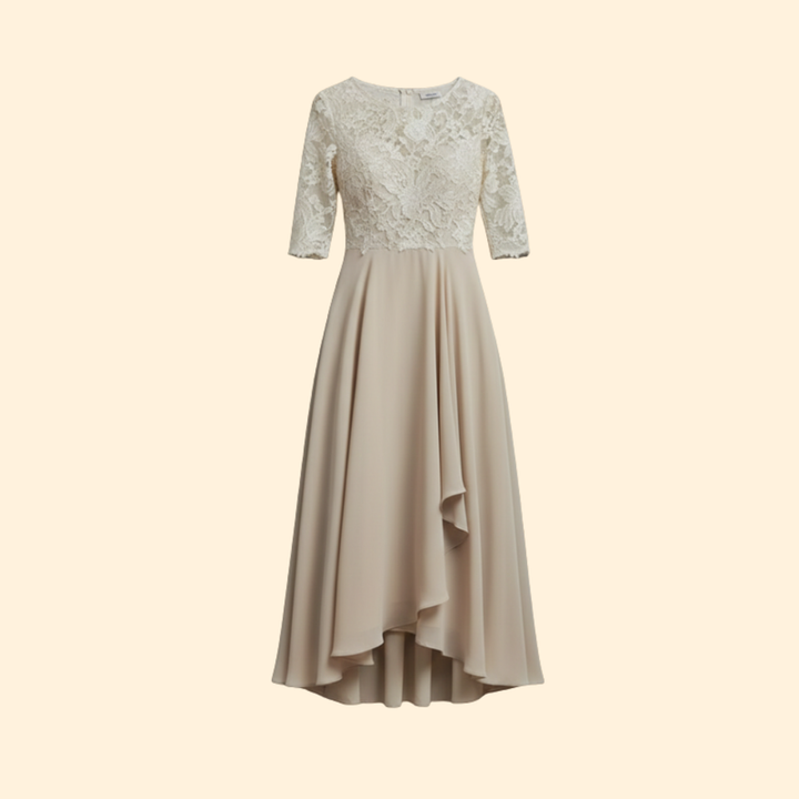 Women's Wedding Guest Fit and Flare Midi Dress