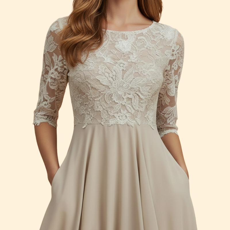 Women's Wedding Guest Fit and Flare Midi Dress