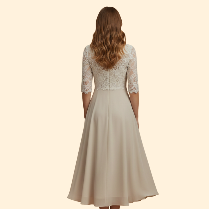 Women's Wedding Guest Fit and Flare Midi Dress
