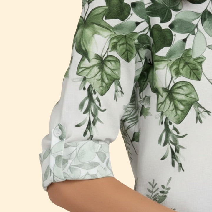 Women's Elegant Floral Button Shirt