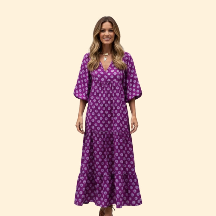 Women's Elegant Floral Maxi Dress